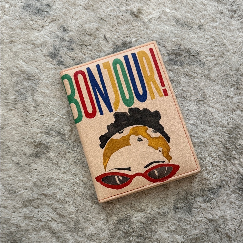 Anthropologie Bonjour Passport Holder - Multicolor